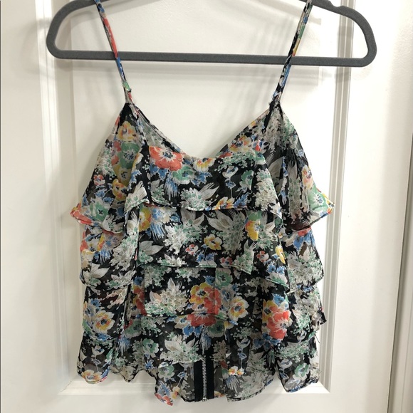Forever 21 Ruffled Zip-Front Tank Top - Picture 2 of 4